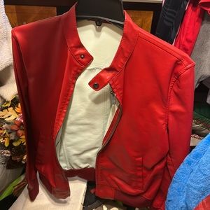 Red Zara Bomber Jacket